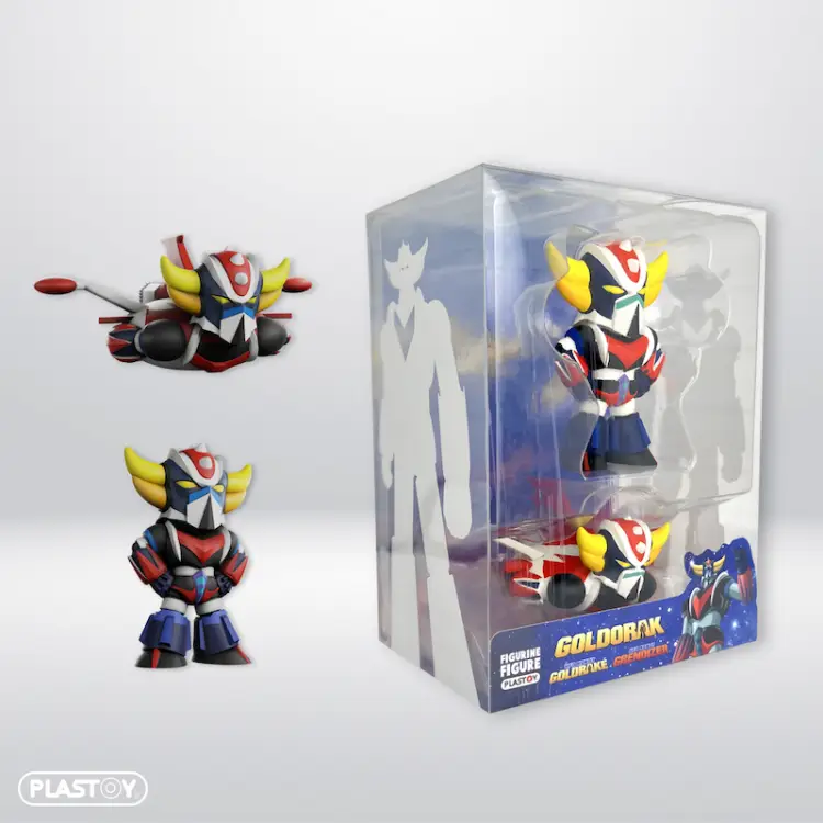 GOLDORAK - Spodek i Goldorak stojący - 2 figurki Pakiet 7cm