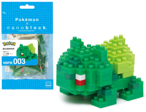 POKEMON - Bulbasaur - Figurka Nanoblock 10 cm