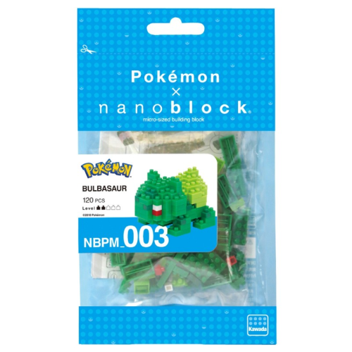 POKEMON - Bulbasaur - Figurka Nanoblock 10 cm