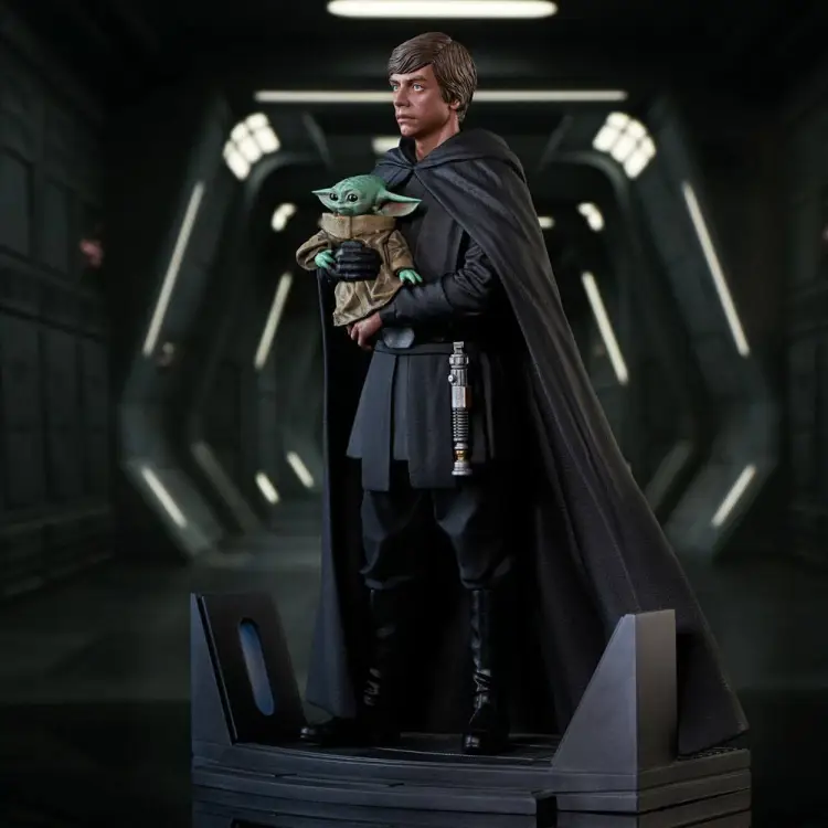 STAR WARS - Luke Skywalker & Grogu - Figurka Gentle Giant 25cm