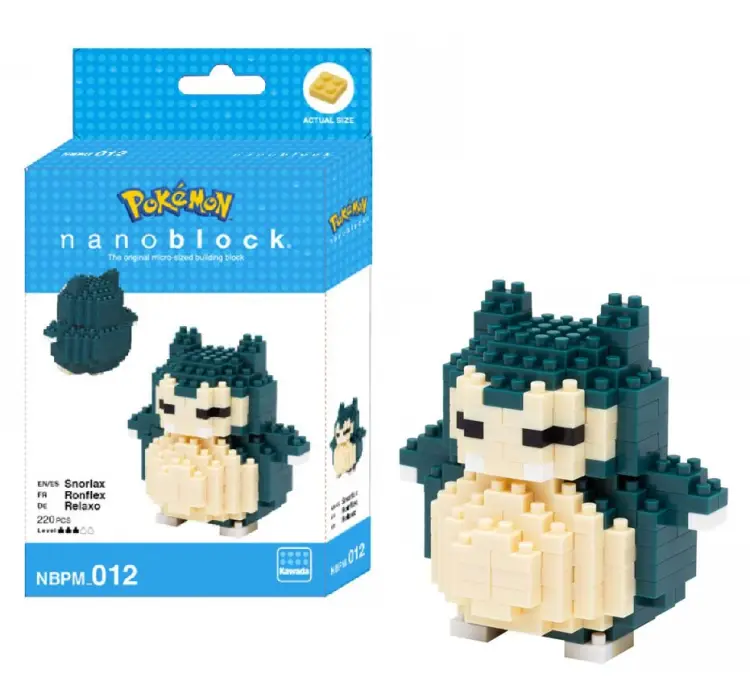 POKEMON - Snorlax - Figurka Nanoblock 10 cm