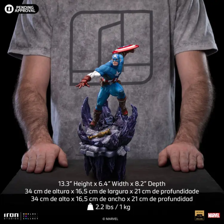 MARVEL - Kapitan Ameryka - Statua Art Scale Deluxe 1/10 34cm