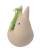 MY NEIGHBOR TOTORO - Biały Totoro z liściem - Figurka Culbuto 4,9 cm