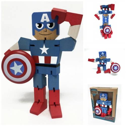 MARVEL - Figurka drewniana - Kapitan Ameryka - 20 cm
