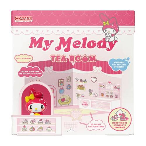 HELLO KITTY - Melody 6cm Naklejka Domek Herbaciarnia