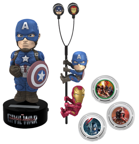 MARVEL - GIFT Set Body Knocker Scalers Hubsnaps - Kapitan Ameryka