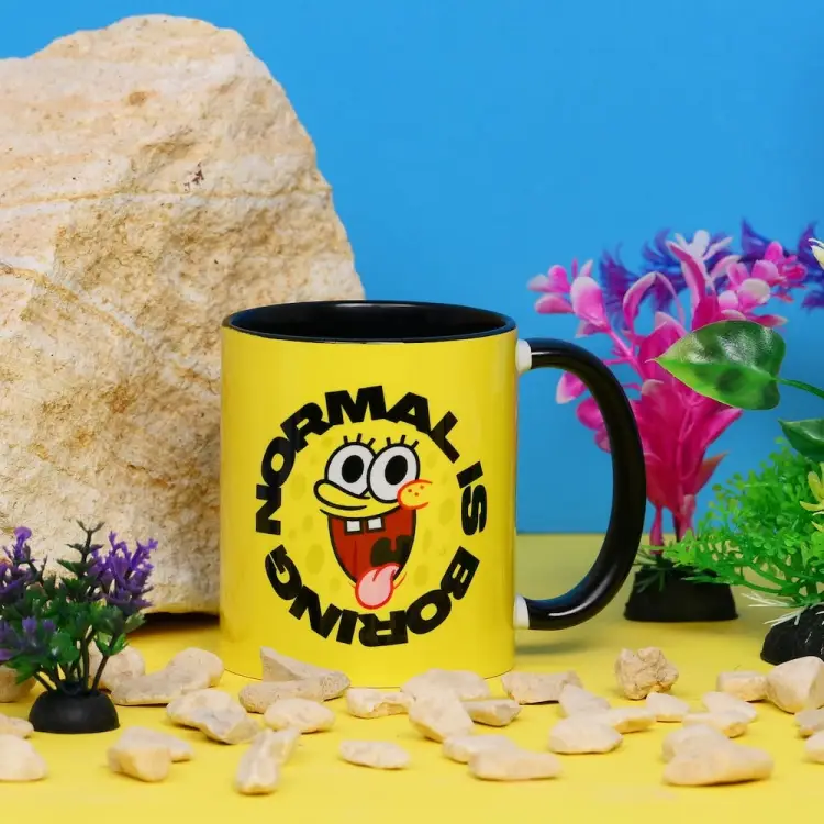SPONGEBOB - Normal is Boring - Wewnętrzny kolorowy kubek - 11oz