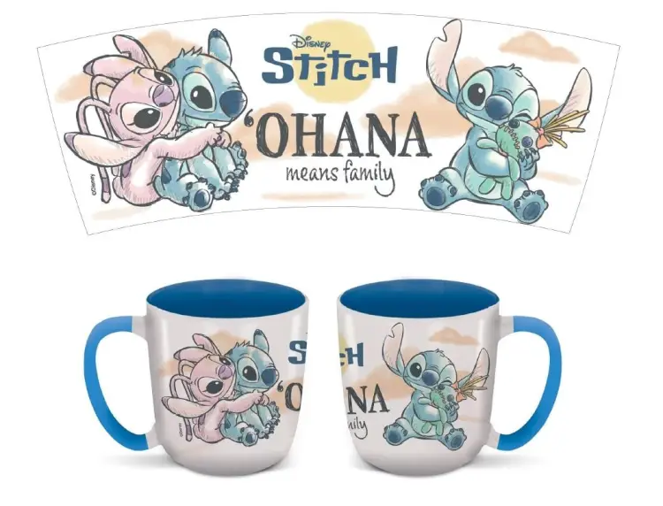 STITCH & ANGEL - Ohana - Kubek Elite z kolorowym wnętrzem - 13Oz