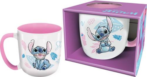 STITCH - Watercolor Pink - Kubek Elite z kolorowym wnętrzem - 13Oz