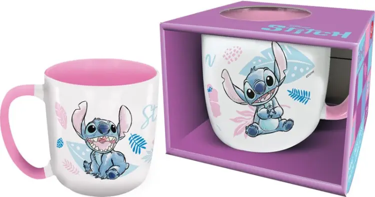 STITCH - Watercolor Pink - Kubek Elite z kolorowym wnętrzem - 13Oz