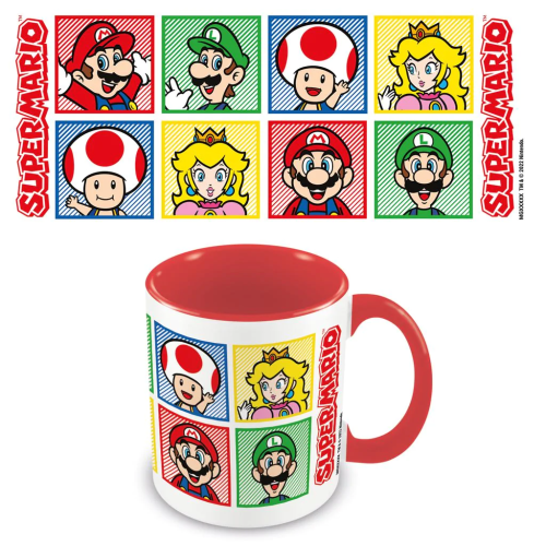 SUPER MARIO - 4 kolory - kolorowy kubek wewnętrzny 315 ml