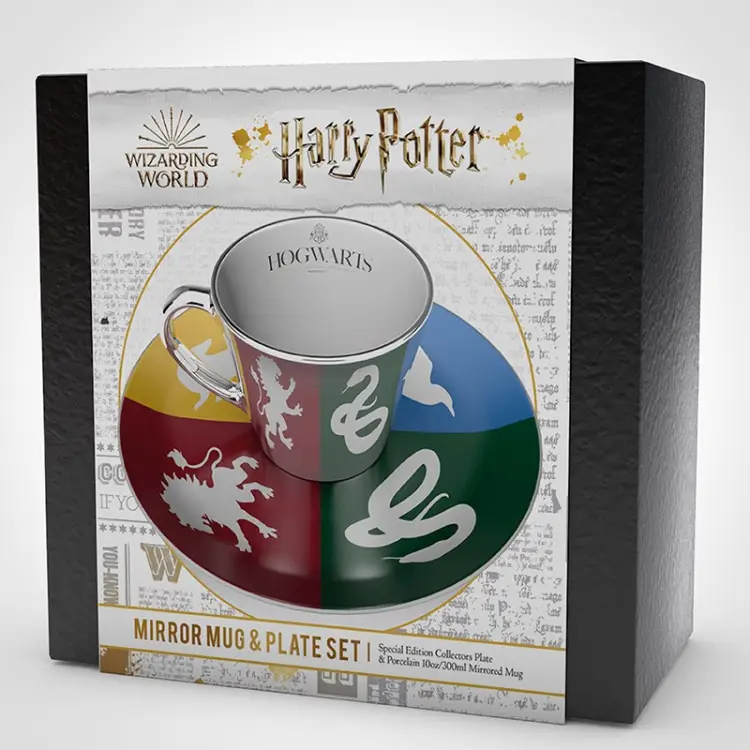HARRY POTTER - Lustrzany zestaw kubek i talerz