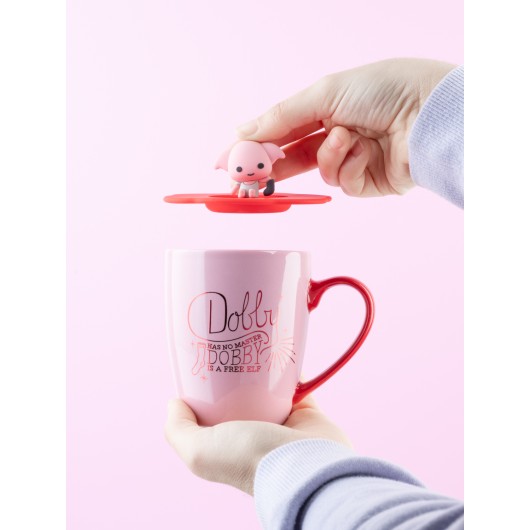 HARRY POTTER - Dobby - Kubek 350ml + silikonowa pokrywka z figurką 3D