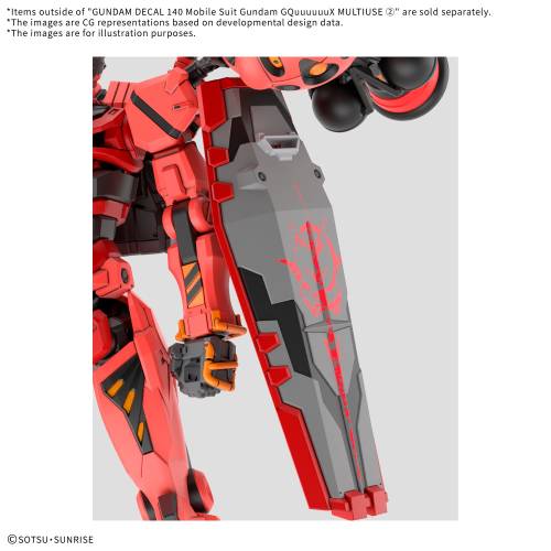 GUNDAM - Kalkomania 140 Gundam GQuuuuuuX 2 - Zestaw modelarski