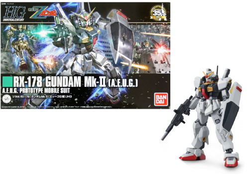 GUNDAM - 1/144 HGUC RX-178 Gundam MK-II AEUG - Zestaw modelarski 13 cm