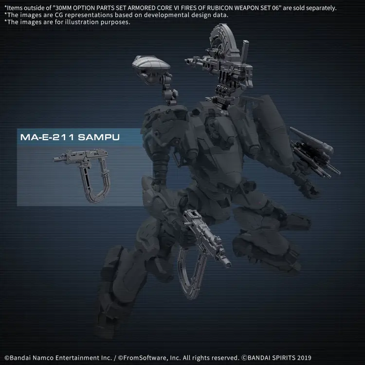 ARMORED CORE VI - Zestaw broni 30 mm 06 - Zestaw modelarski