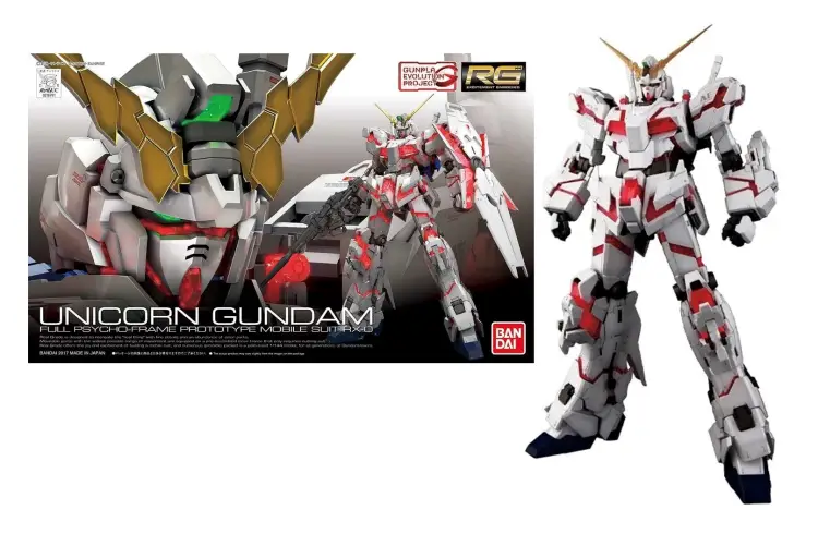 GUNDAM - RG 1/144 - Gundam jednorożec (kampania) - 13 cm