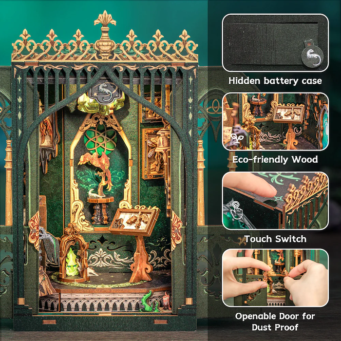 MINIATUROWY DOMEK - DIY - Zielnik ciemności - 90 elementów + oświetlenie LED