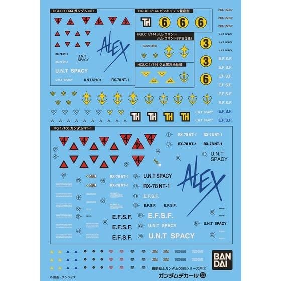 GUNDAM - GUNDAM DECAL 053 - Federacja serii HGUC 0800
