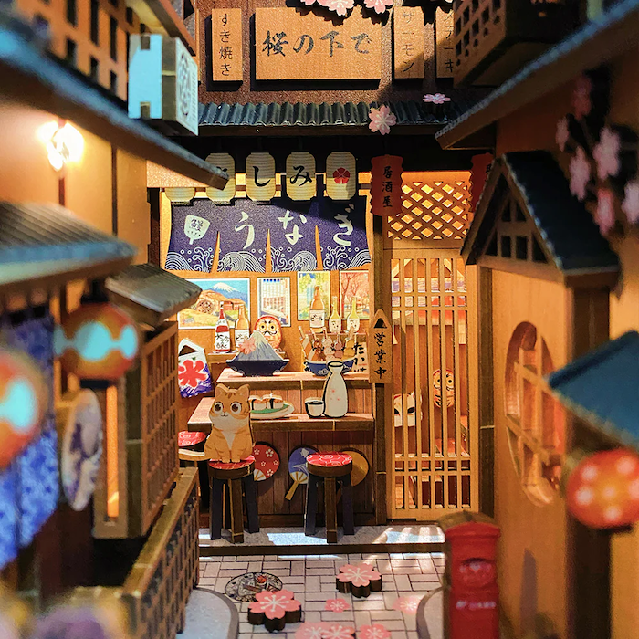 ZESTAW KSIĄŻEK - DIY - Pod drzewem Sakura - 214szt + lampka LED