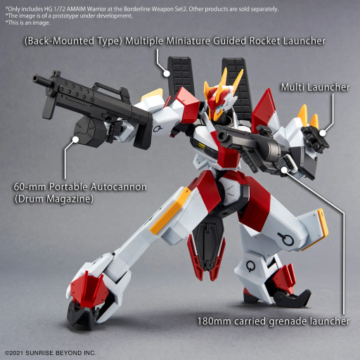 AMAIM -HG 1/72 AMAIM Warrior at the borderline Weapon Set 2 - Zestaw modelarski