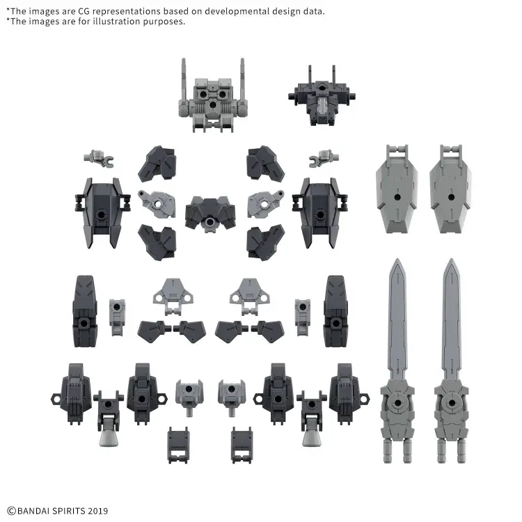 30MM - 1/144 Zestaw części opcjonalnych 20 (jednostka pełnego opancerzenia 1) - Zestaw modelarski