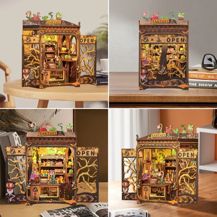 MINIATUROWY DOMEK - DIY - Fantacy Plant Shop - 146szt + Oświetlenie LED