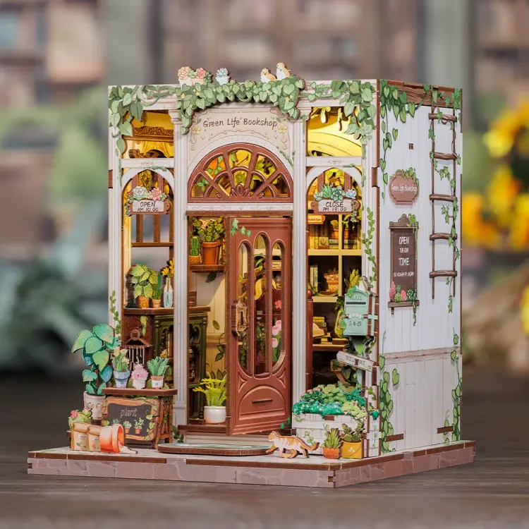 MINIATUROWY DOMEK - DIY - Księgarnia Green Life - 196szt + Oświetlenie LED