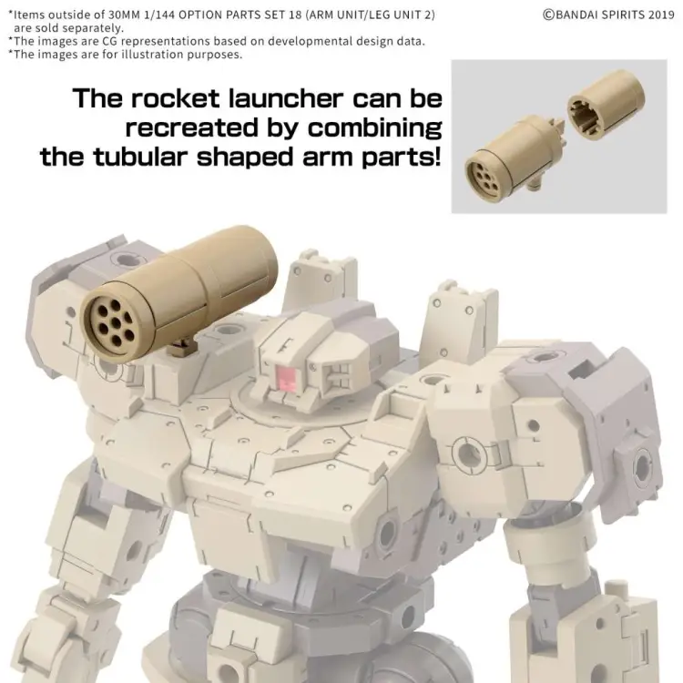 GUNDAM - 30MM 1/144 ZESTAW CZĘŚCI OPCJONALNYCH 18 - Zestaw modelarski