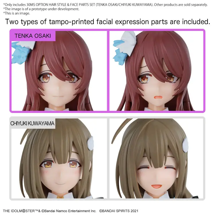 THE IDOLMASTER - 30MS Opcja fryzury i zestaw części twarzy - Zestaw modelarski