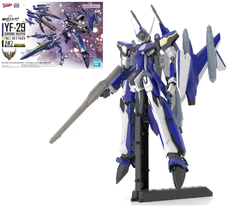 MACROSS - Pełny zestaw HG 1/100 YF-29 Durandal Valkyrie - Zestaw modelarski