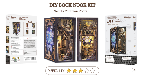 ZESTAW KSIĄŻKOWY - DIY - Nebula Common Room - 350szt + Oświetlenie LED