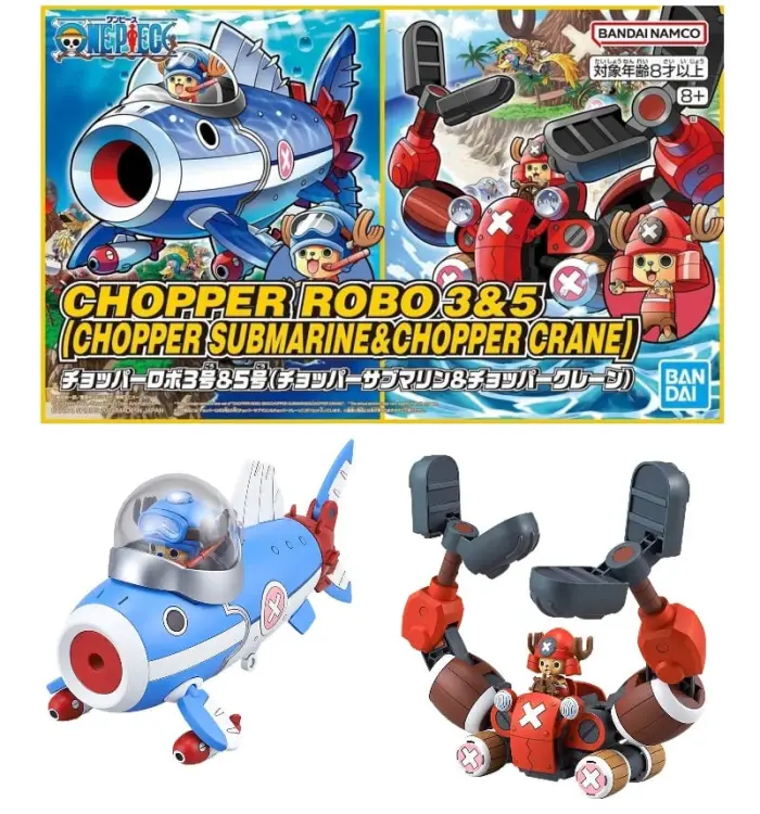 ONE PIECE - Chopper Robot 3&5 (Chopper Submarine & Crane) - Zestaw modelarski