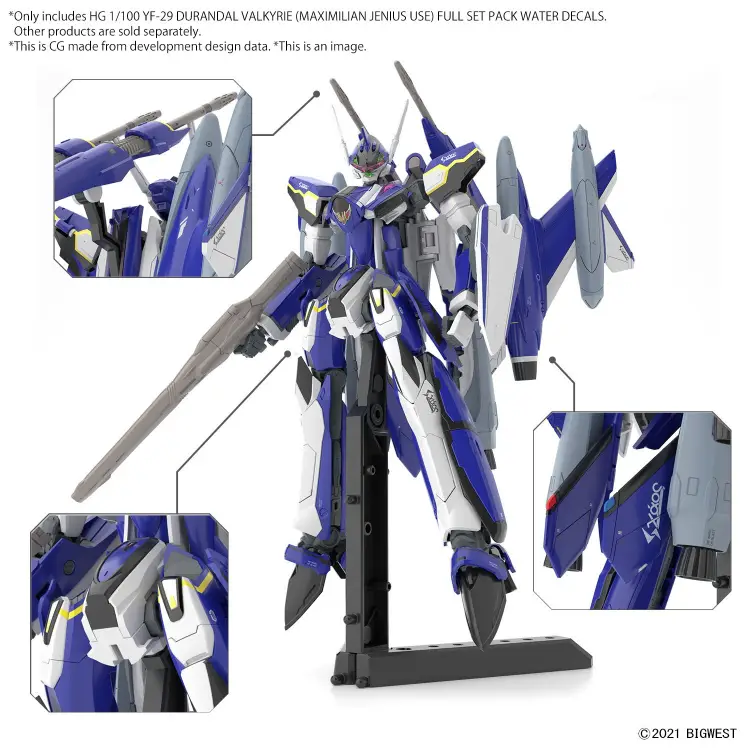 MACROSS - HG1/100 YF-29 Durandal Valkyrie Full Set Water D. - Zestaw modelarski