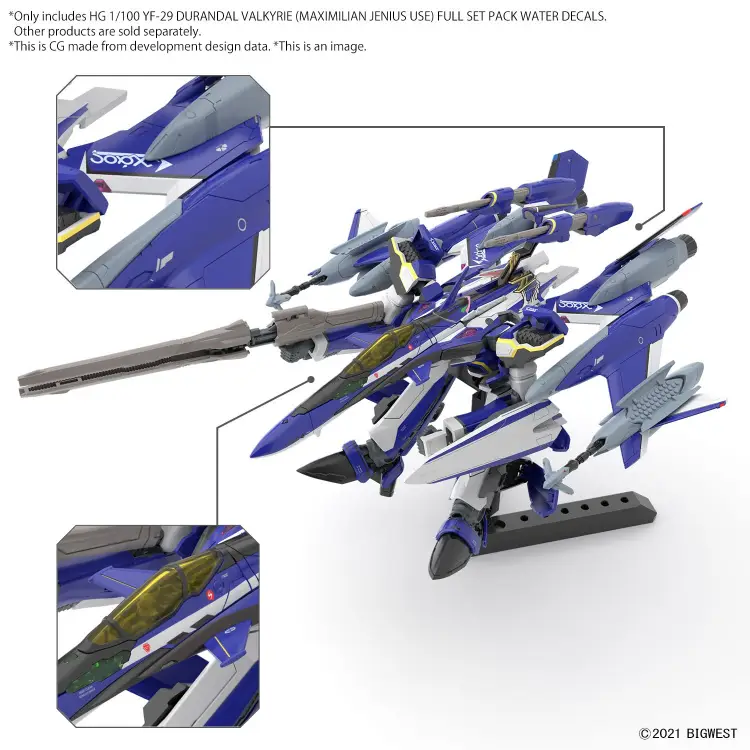 MACROSS - HG1/100 YF-29 Durandal Valkyrie Full Set Water D. - Zestaw modelarski
