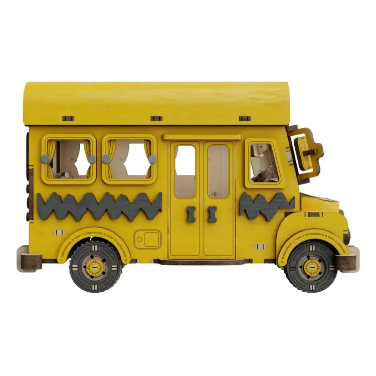 PEANUTS - Autobus szkolny - model drewniany