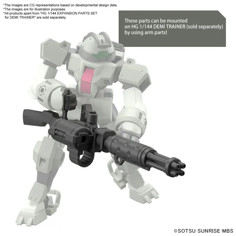 GUNDAM - Zestaw części rozszerzających HG 1/144 do Demi Trainer - Zestaw modelarski