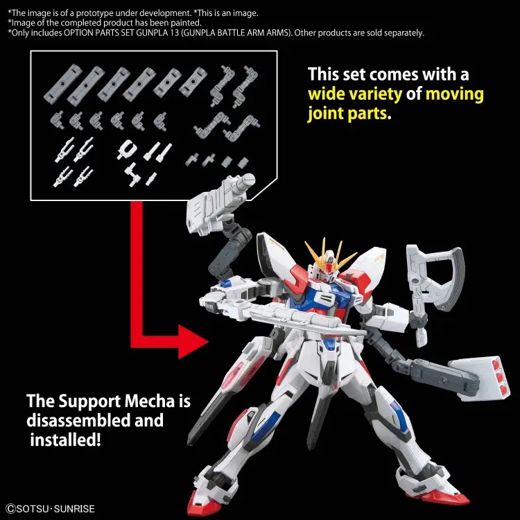 GUNDAM - Zestaw części opcjonalnych Gunpla 13 (Gunpla Battle Arm Arms) - Zestaw modelarski