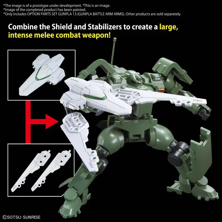 GUNDAM - Zestaw części opcjonalnych Gunpla 13 (Gunpla Battle Arm Arms) - Zestaw modelarski
