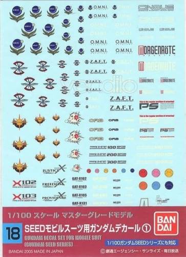 GUNDAM - GUNDAM DECAL 018 - MG Nasiona wielokrotnego użytku