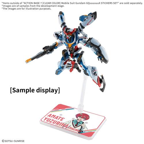 GUNDAM - Zestaw naklejek Action Base 7 Clear Color Mobile Suit GQuuuuuuX
