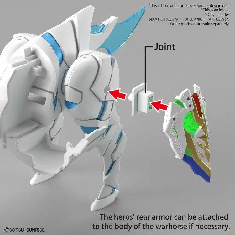 GUNDAM - SDW Heroes War Horse Knight World Ver. - Zestaw modelarski