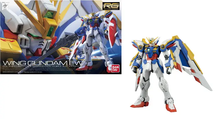 GUNDAM - RG 1/144 XXXG-01W Wing Gundam EW - Zestaw modelarski 13 cm