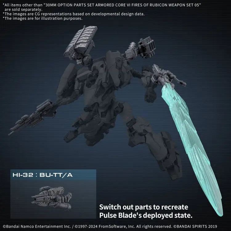 ARMORED CORE VI - Zestaw broni 05 - Zestaw modelarski