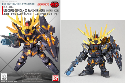 GUNDAM -EX-Standard 015 Unicorn 02 Banshee Norn (Destroy M.) - Zestaw modelarski