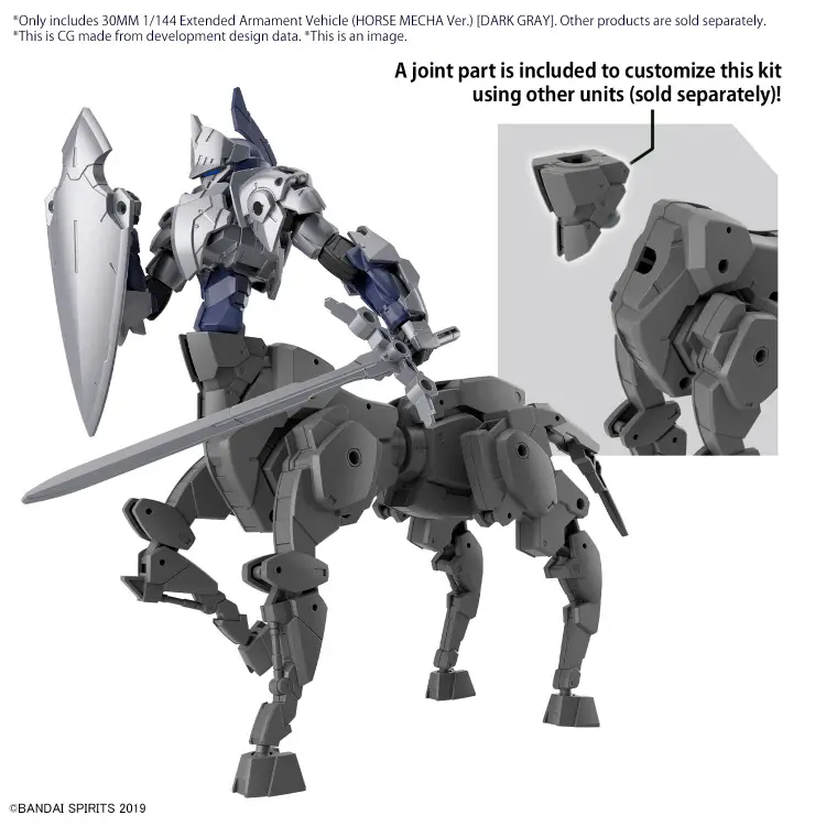 30MM - 1/144 Pojazd z rozszerzonym uzbrojeniem (Horse Mecha) Dark - Zestaw modelarski
