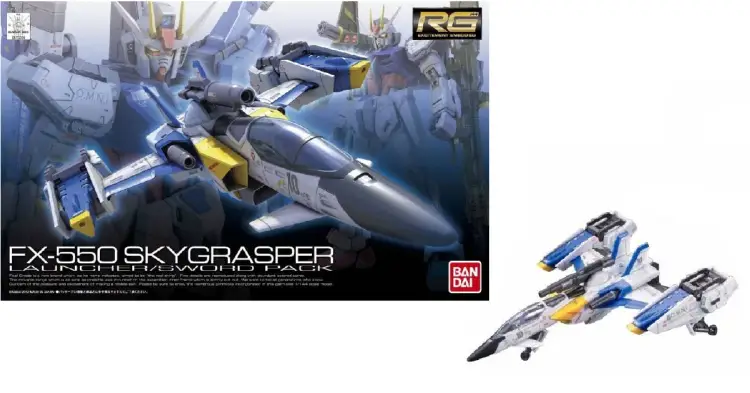 GUNDAM - Wyrzutnia/miecz RG 1/144 FX-550 Skygrasper - Zestaw modelarski
