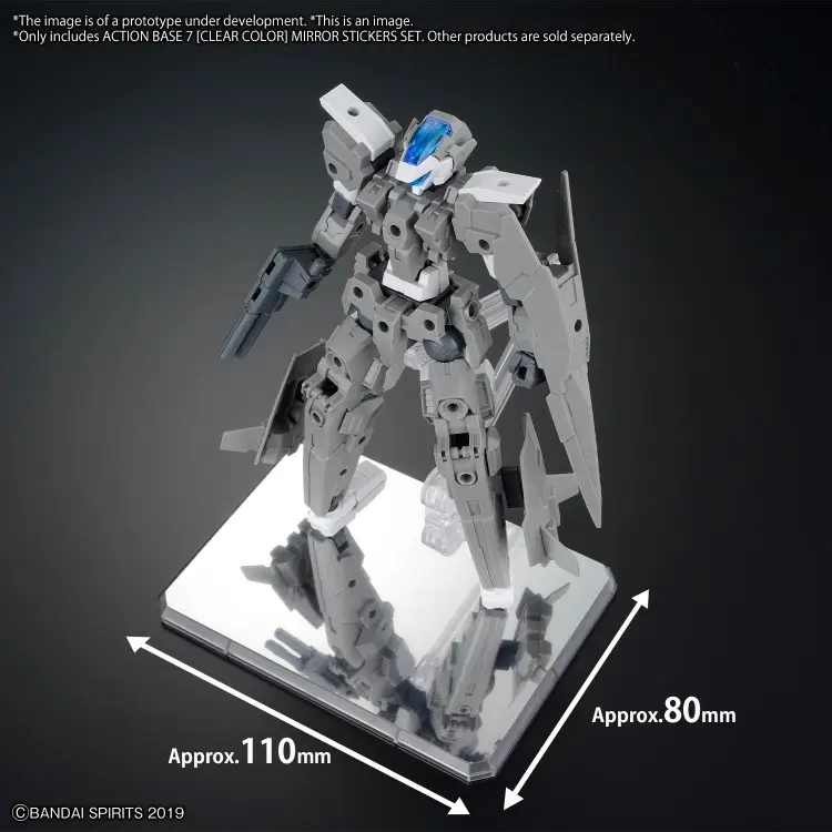 GUNDAM - Zestaw naklejek lustrzanych Action Base 7 (przezroczysty kolor) - Zestaw modelarski