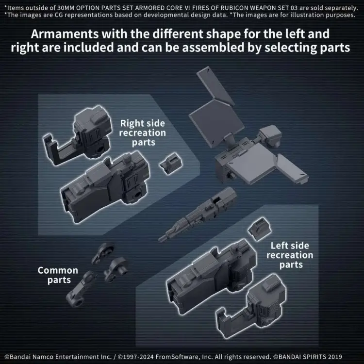 GUNDAM - 30MM OPTION PARTS SET ARMORED CORE - Zestaw modelarski