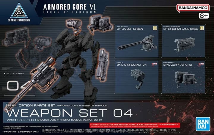 GUNDAM - 30MM OPTION PARTS SET ARMORED CORE - Zestaw modelarski